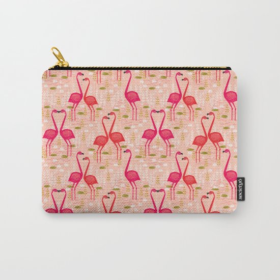Flamingos by Andrea Lauren Carry-All Pouch