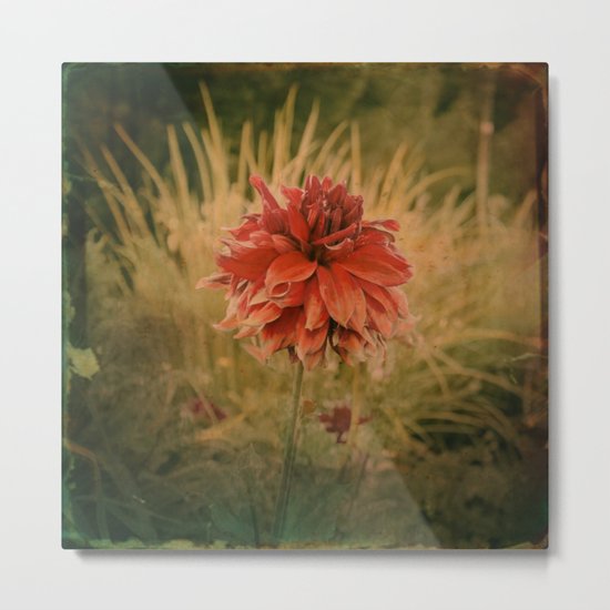 Hand painted vintage flower Metal Print