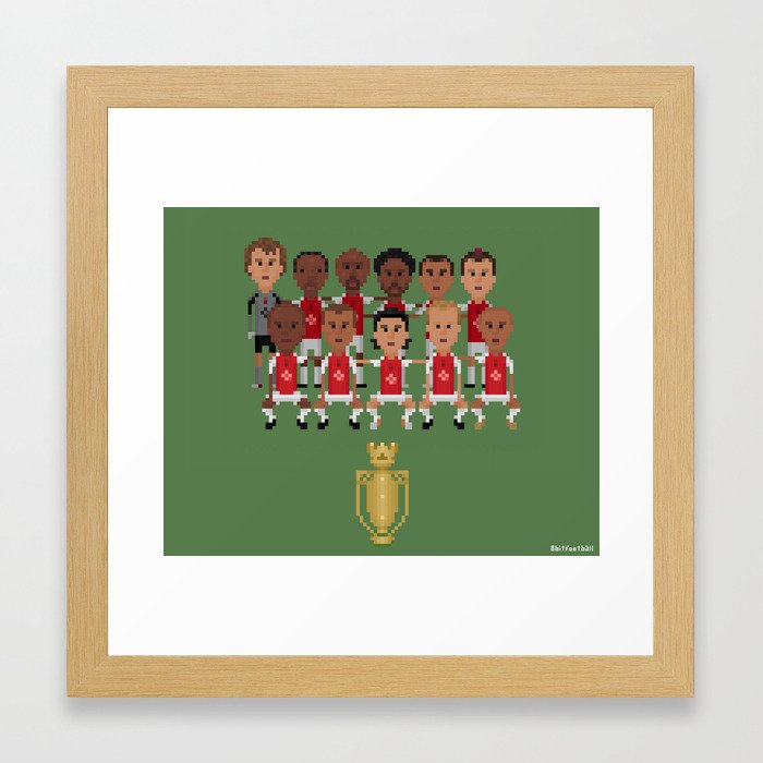 Arsenal Invincibles Squad Framed Art Print By 8bitfootball Society6
