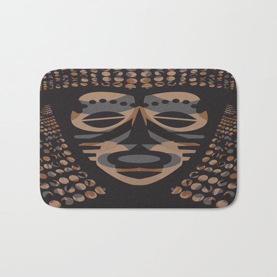 African Tribal Mask No. 1 Bath Mat