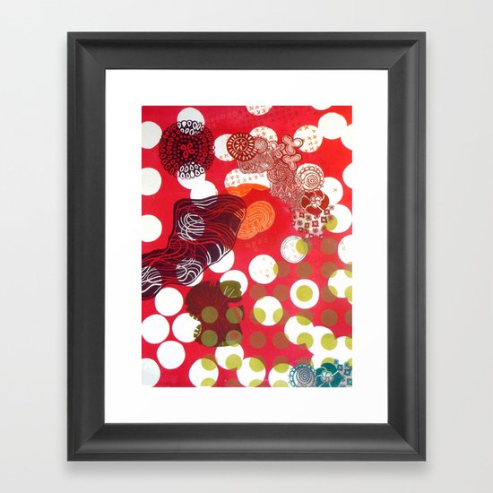 Polka-Dot Framed Art Print