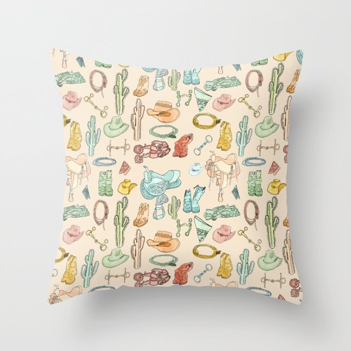 Cowboy, Cowgirl Throw Pillow