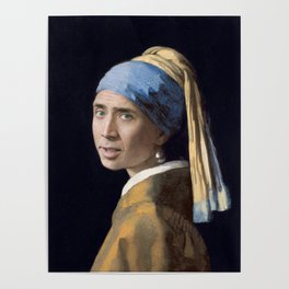 The Nic With the Pearl Earring (Nicholas Cage Face Swap) Poster
