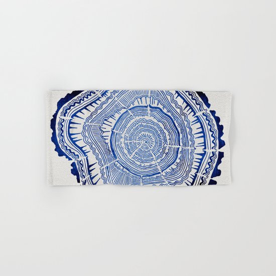 Growth Rings – 65 Years – Navy Hand & Bath Towel