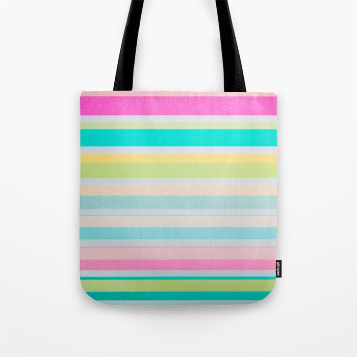 Colorful lines Tote Bag