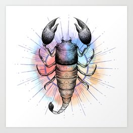 Zodiac Scorpio Art Print