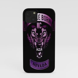 Battle Born MC- Purple Wolf Logo iPhone Case
