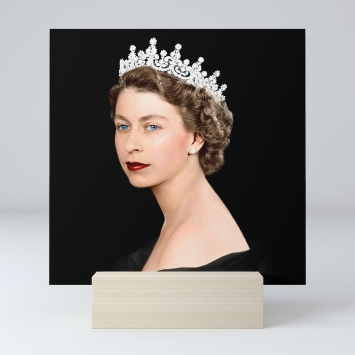 Queen Elizabeth II in Satin  Mini Art Print
