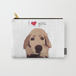 I Love You-Golden Labrador Dog (red heart) Carry-All Pouch
