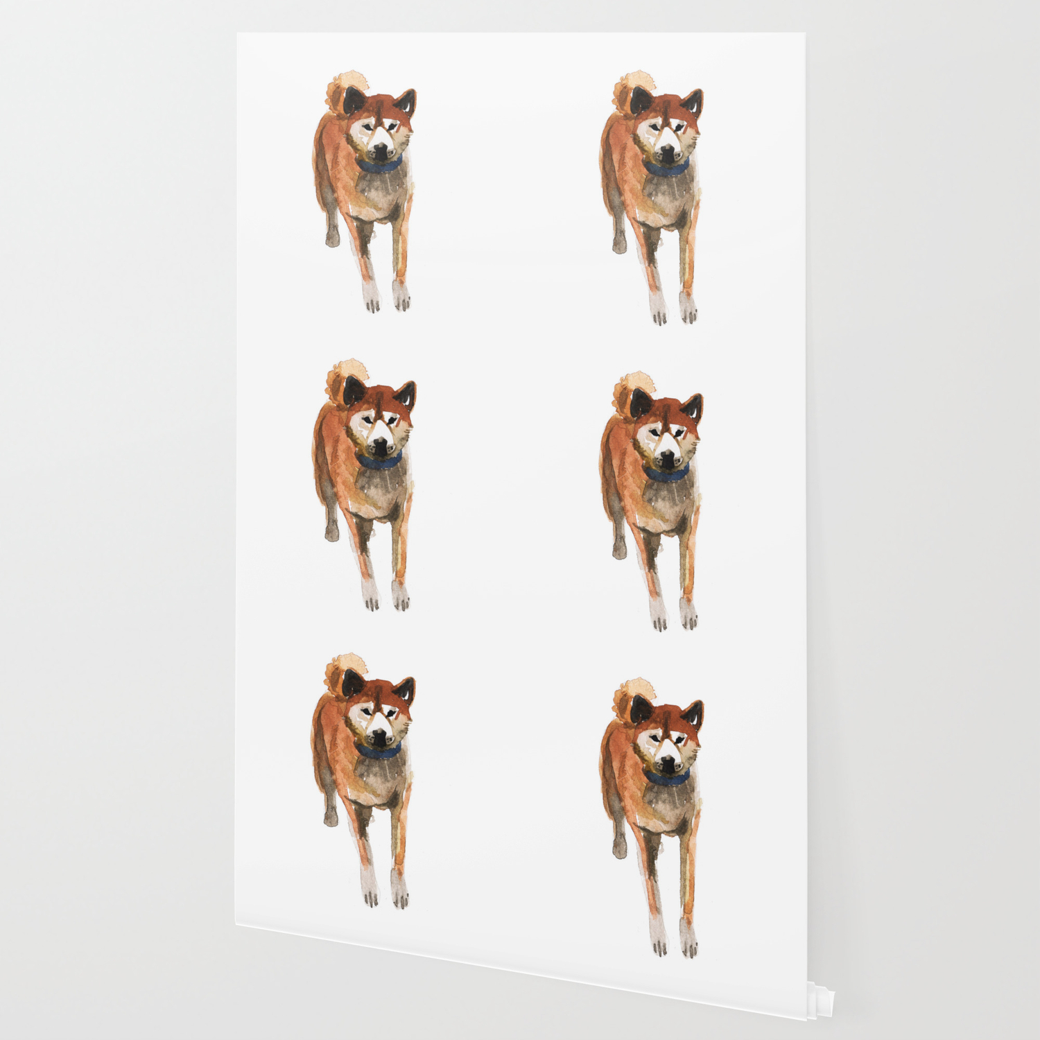 Watercolor Dog Vol 8 Shiba Inu Wallpaper By Takmaj Society6