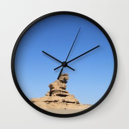China Photography - Beautiful Dessert Under The Clear Blue Sky Wall Clock