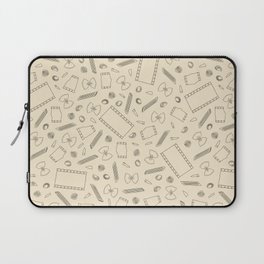 Macaroni Art Outlines on a Cream Background Laptop Sleeve