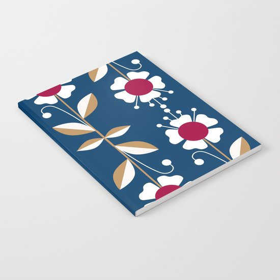 Blue floral pattern . Notebook