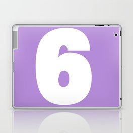 6 (White & Lavender Number) Laptop Skin