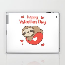 Sloth For Valentine's Day Cute Animals With Hearts Laptop Skin