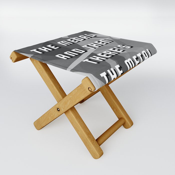 Medal and metal typography Folding Stool