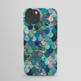 Mermaid Art, Sea,Teal, Mint, Aqua, Blue iPhone Case