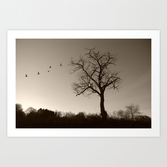 Melancholy in December Art Print