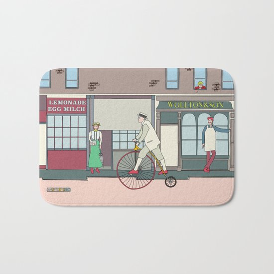 Steampunk Penny-Farthing Velocipedes Bath Mat