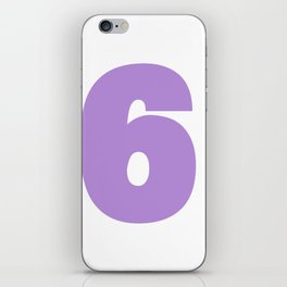6 (Lavender & White Number) iPhone Skin