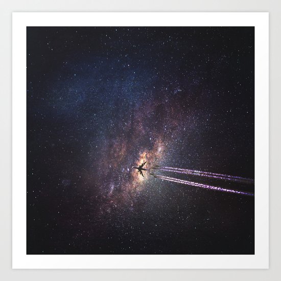 intergalactic space travel Art Print