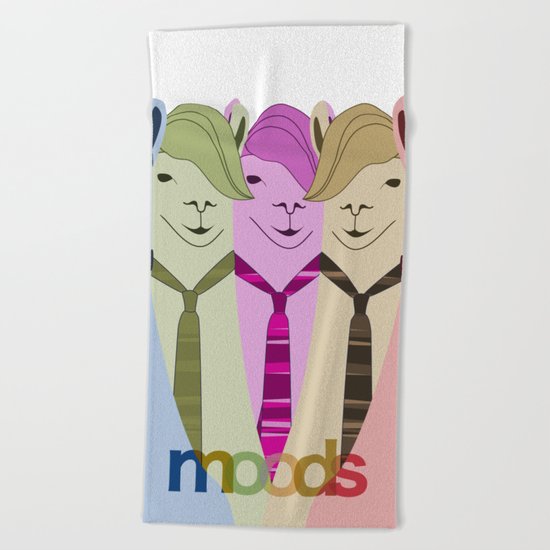 Lama Hipster Design Beach Towel