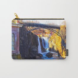 Waterfall at Paterson Great Falls National Historical Park Carry-All Pouch | Paterson, Drawing, Greatfalls, Newjesrey, Nj, Waterfall 