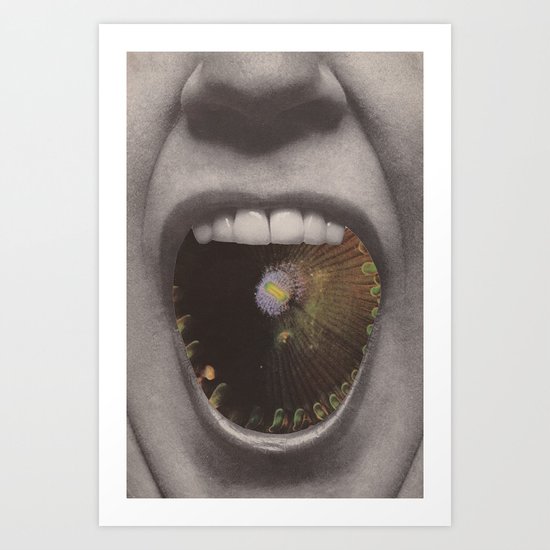 UNTITLED (collage Collaboration with Hugo Barros) Art Print