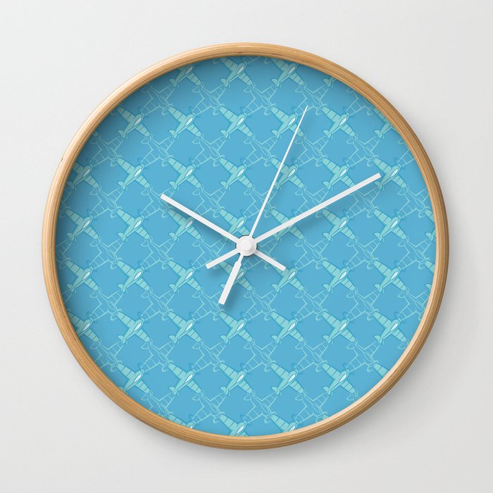 children's pattern-pantone color-solid color-light blue Wall Clock