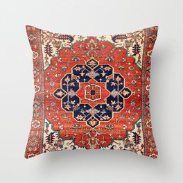 Heriz Bilverdi Azerbaijan Northwest Persian Rug Print Throw Pillow