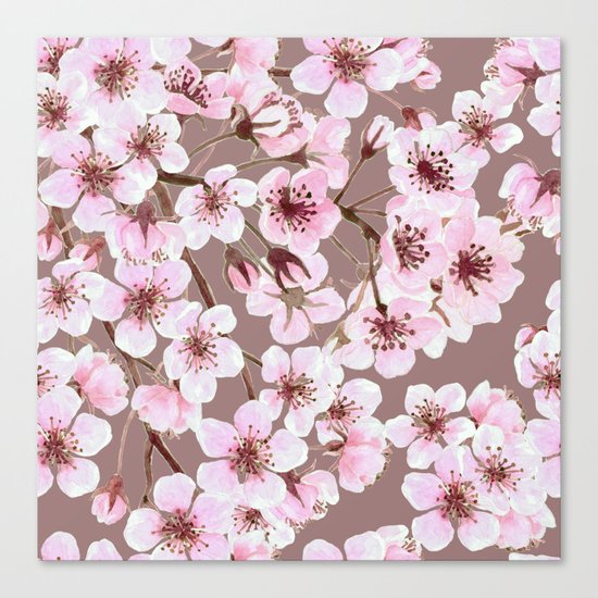 Cherry blossom pattern Canvas Print