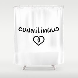 Ambigram Cunnilingus Shower Curtain