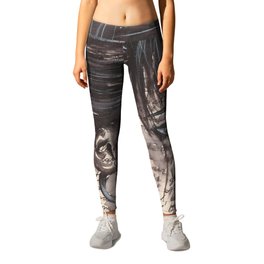 Handwritten letter with portrait Leggings