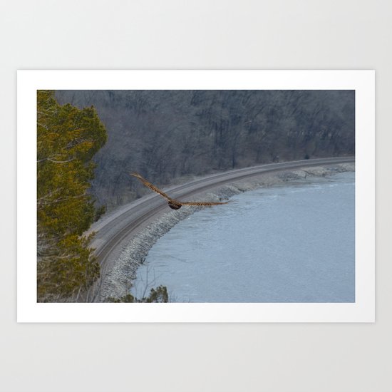 Curving away Art Print