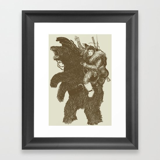 Bearpoleon Framed Art Print