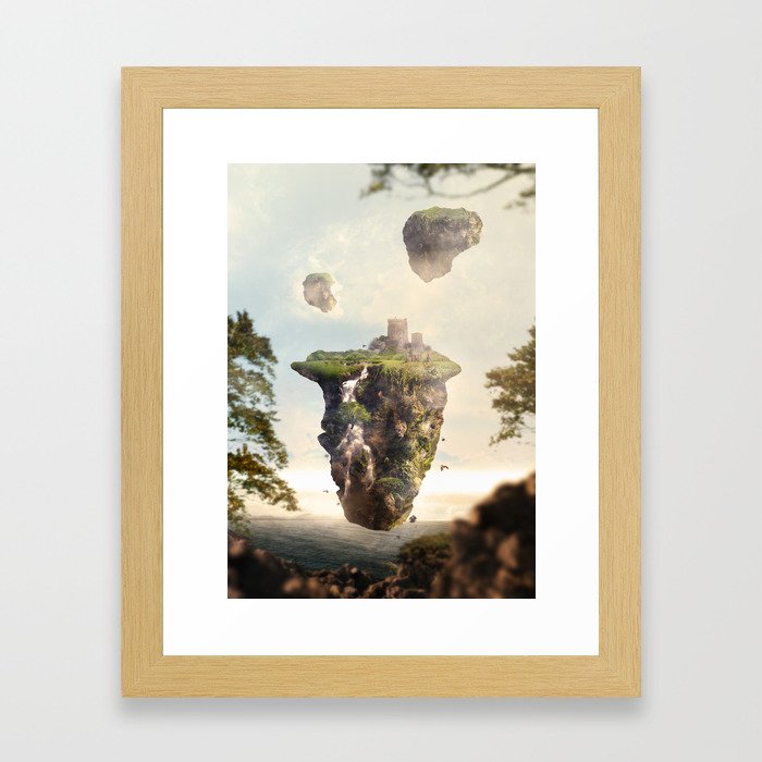 The Flying Island Framed Art Print