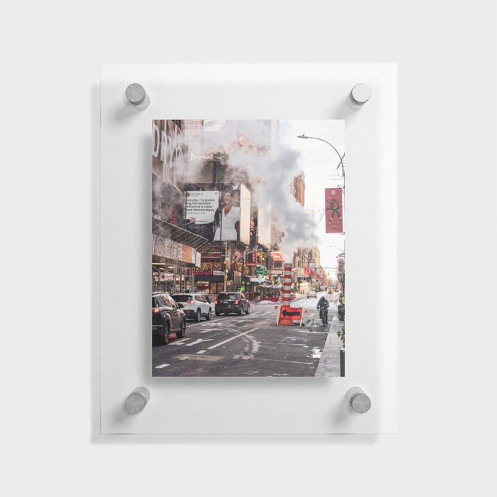 New York City Steam in the Street | Photography Floating Acrylic Print