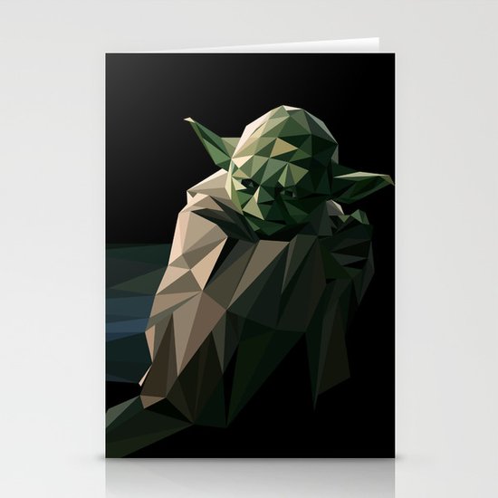 Geometric Yoda Stationery Cards