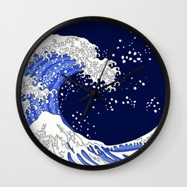 Great Blue Wave Wall Clock