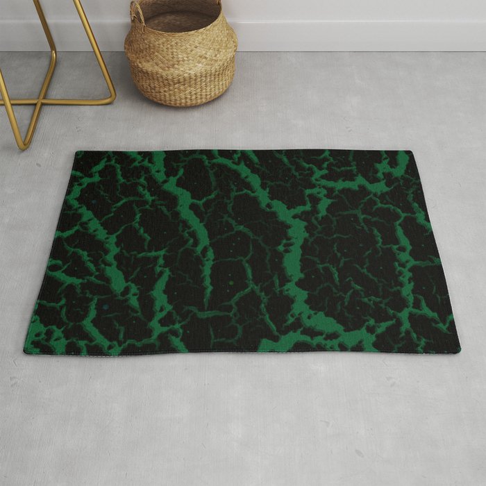 Cracked Space Lava - Forest Rug