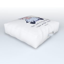 The Lord is my Shepherd Psalm 23:1 Sheep White Outdoor Floor Cushion