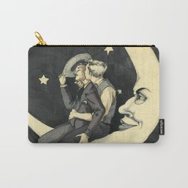 Paper Moon  Carry-All Pouch | Curated, Vintage, Midcentury, Romantic, Moon, Ink Pen, Felixdeon, Gayart, Love, Colored Pencil 