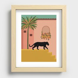 Panther on the Prowl Recessed Framed Print
