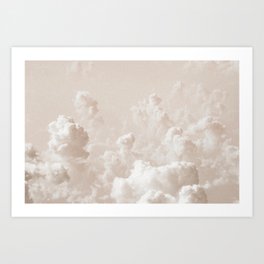 Light Academia Aesthetic white clouds Art Print