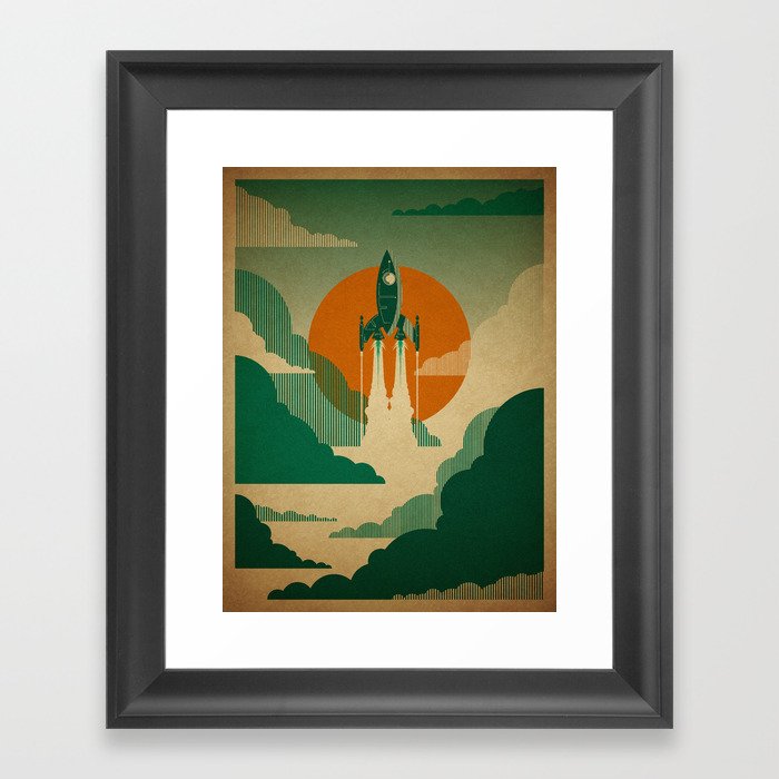 The Voyage (Green) Framed Art Print