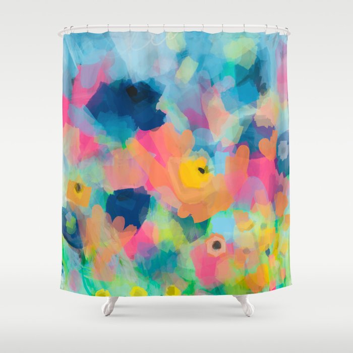 Colorful Flower Field Shower Curtain