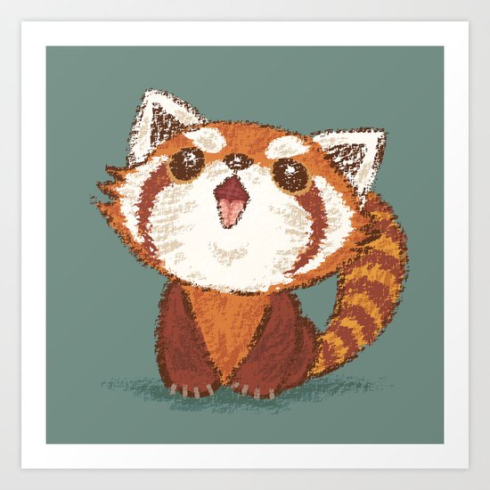 Red panda Art Print
