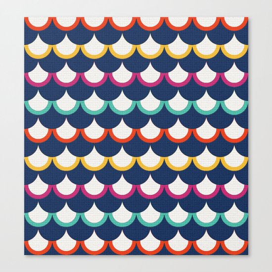 Retro Scales Canvas Print
