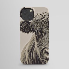 Vintage Highland Cow iPhone Case