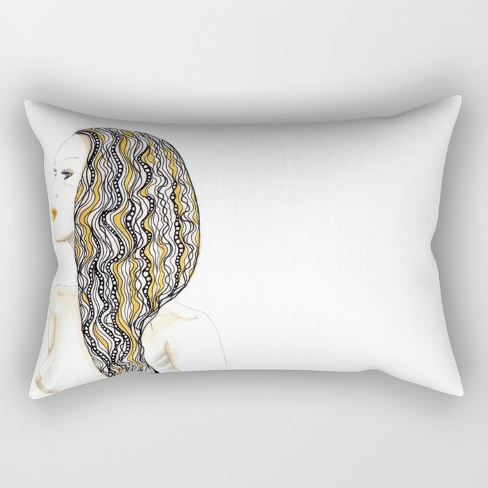 yellow rasta Rectangular Pillow